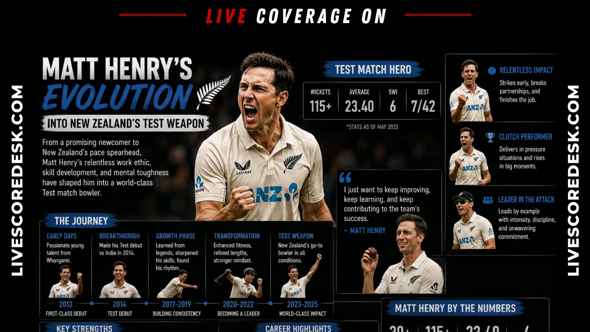 Matt Henry's Evolution Into New Zealand's Test Weapon
