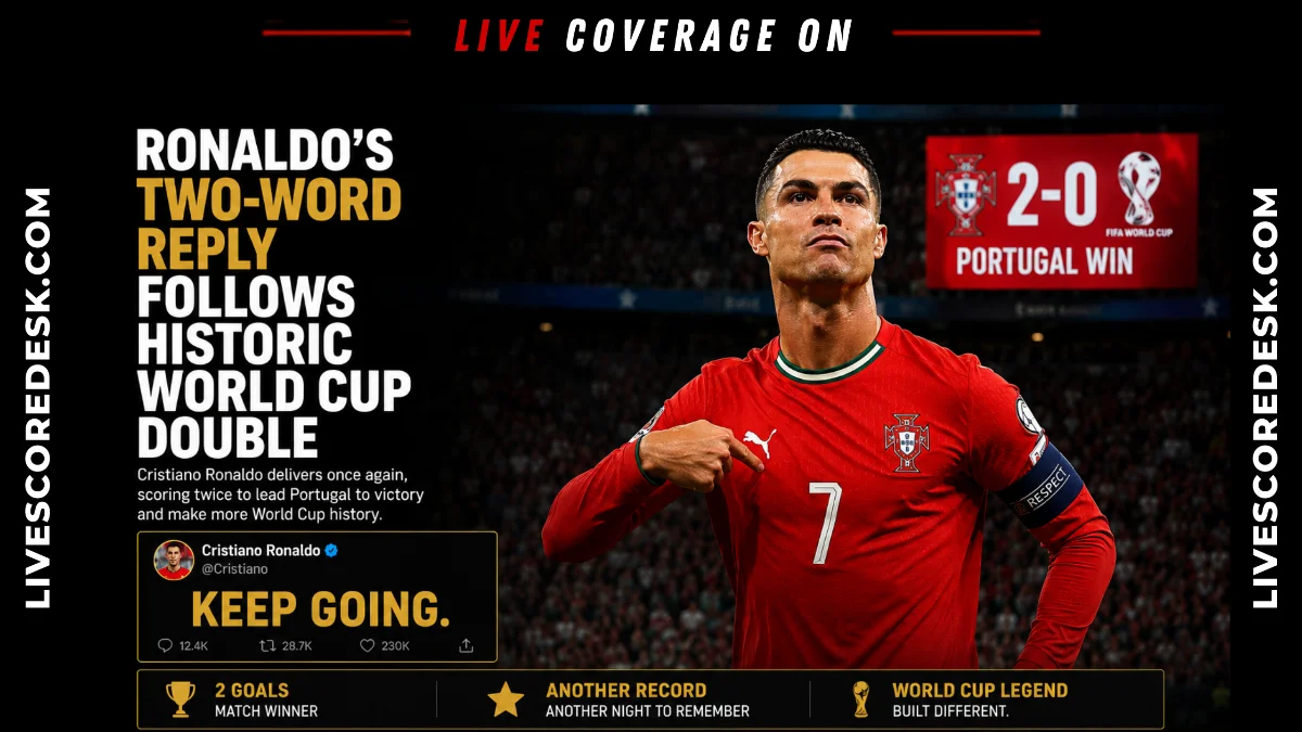Ronaldo's Two-Word Reply Follows Historic World Cup Double