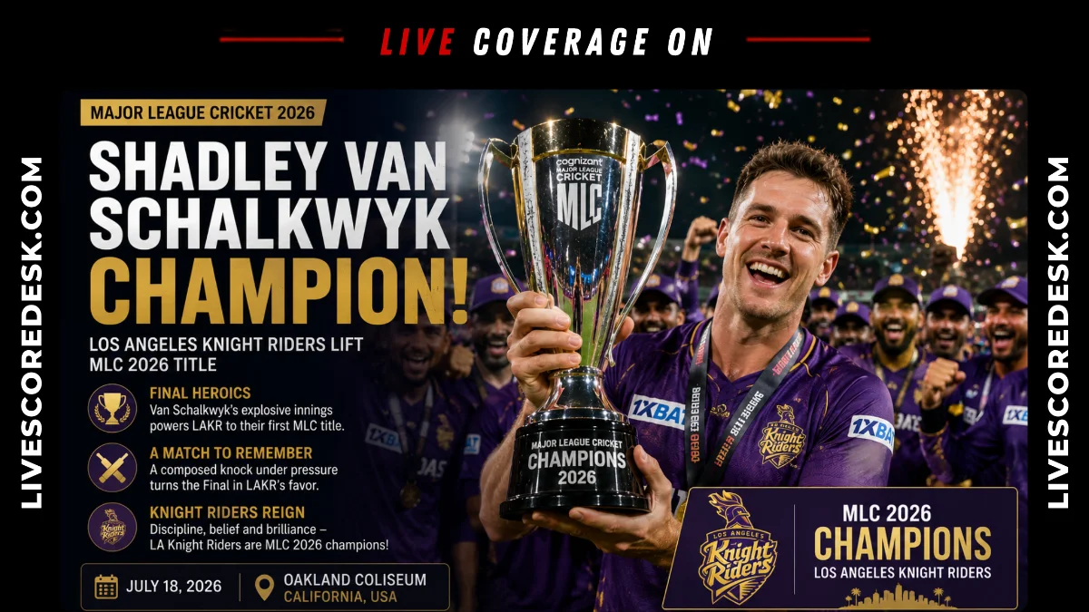 Last-ball thriller gives Los Angeles Knight Riders first MLC title