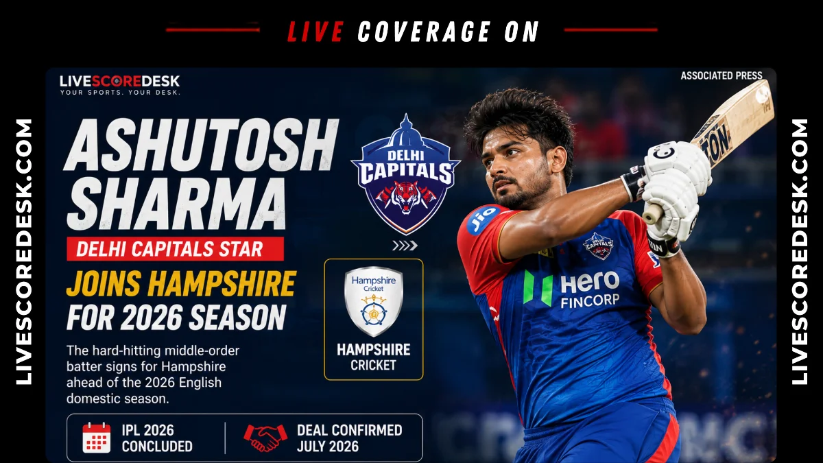 Ashutosh Sharma joins Hampshire for 2026 One-Day Cup campaign